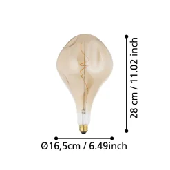Distorted Bulb LED E27 Amber