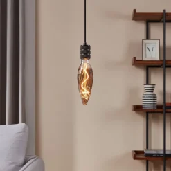 Distorted E27 Dimmable 4W LED Light Bulb Smoked