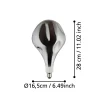 Distorted E27 LED Dimmable Warm White Black Bulb