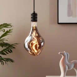 Distorted E27 LED Dimmable Warm White Black Bulb