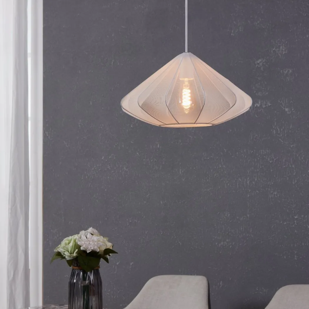 Dolwen Oval White Mesh Pendant Ceiling Light