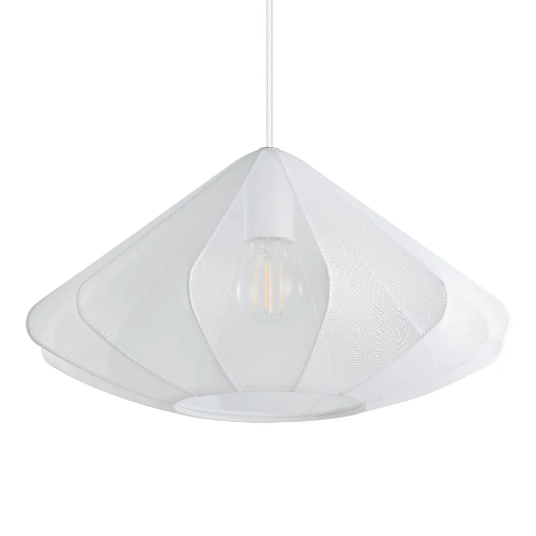Dolwen Oval White Mesh Pendant Ceiling Light