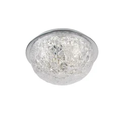 Donte Polished Chrome & Acrylic LED Small Flush Ceiling Light