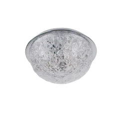 Donte Polished Chrome & Acrylic LED Small Flush Ceiling Light