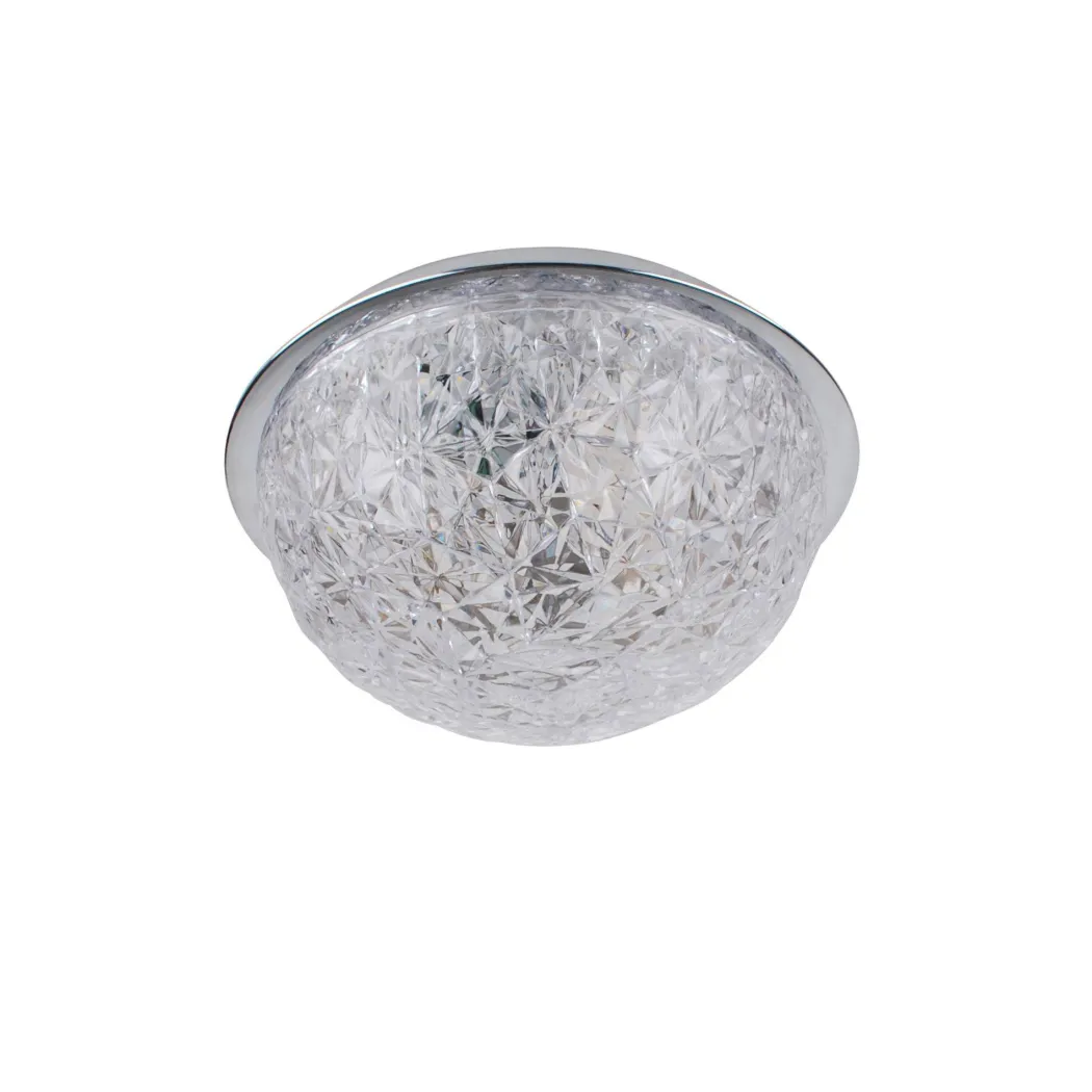 Donte Polished Chrome & Acrylic LED Small Flush Ceiling Light