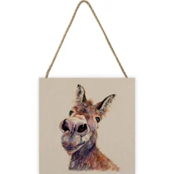Doreen the Donkey Small Wooden Hanging Block