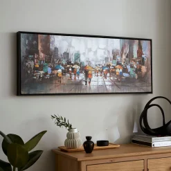 Downtown Hand-Painted Canvas