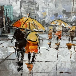 Downtown Hand-Painted Canvas