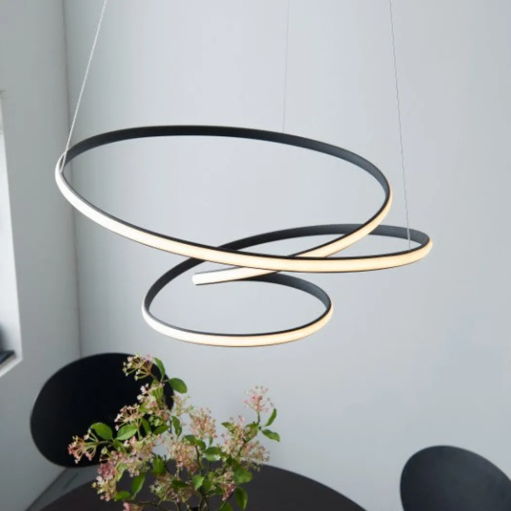 Dune LED Matt Black Ceiling Pendant
