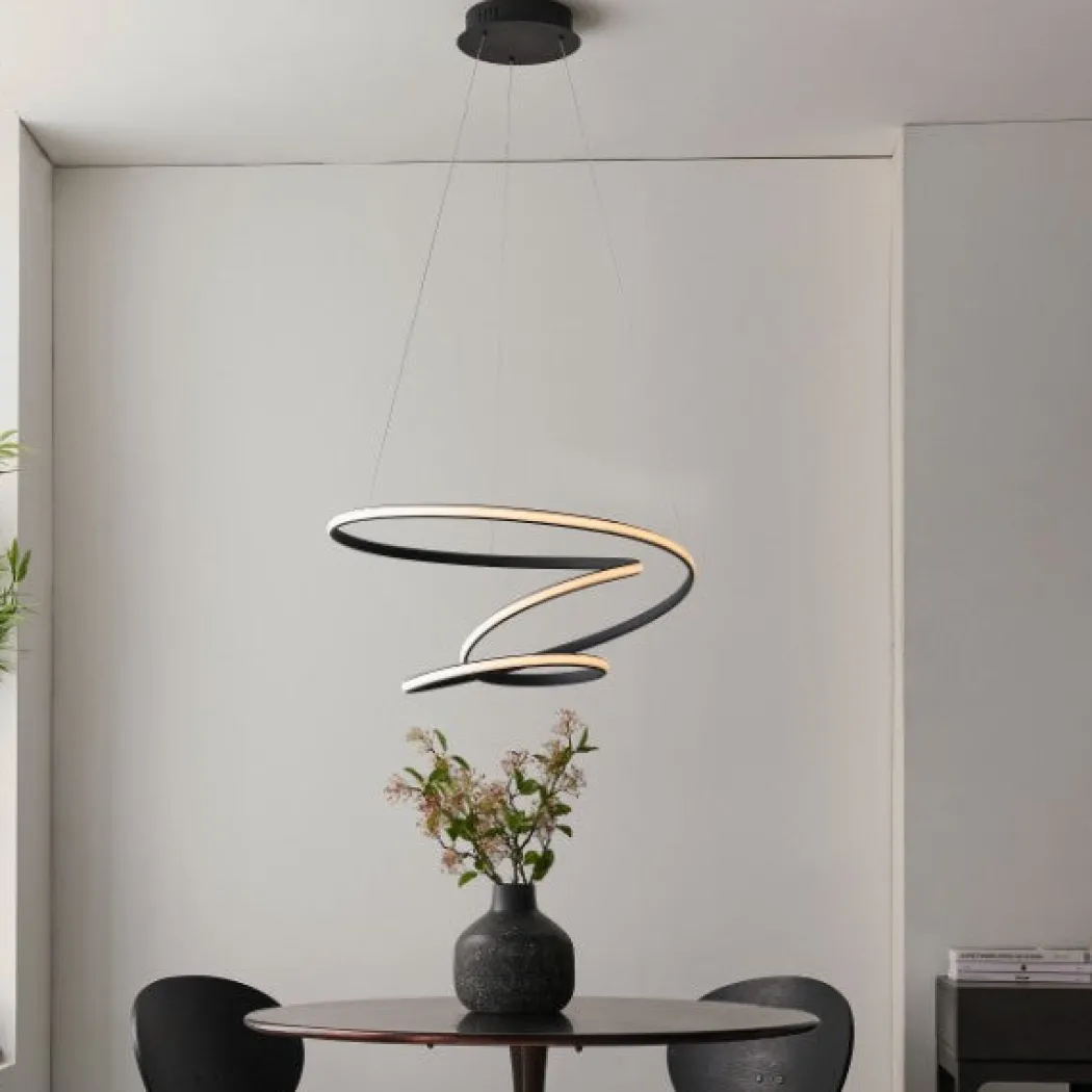 Dune LED Matt Black Ceiling Pendant