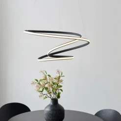 Dune LED Matt Black Ceiling Pendant