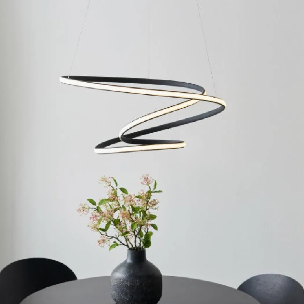 Dune LED Matt Black Ceiling Pendant