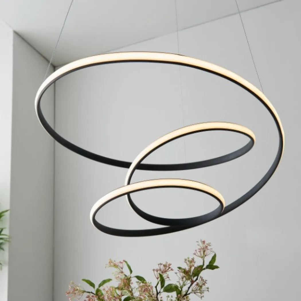 Dune LED Matt Black Ceiling Pendant