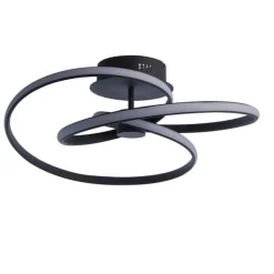 Dune LED Semi Flush Matt Black Ceiling Light