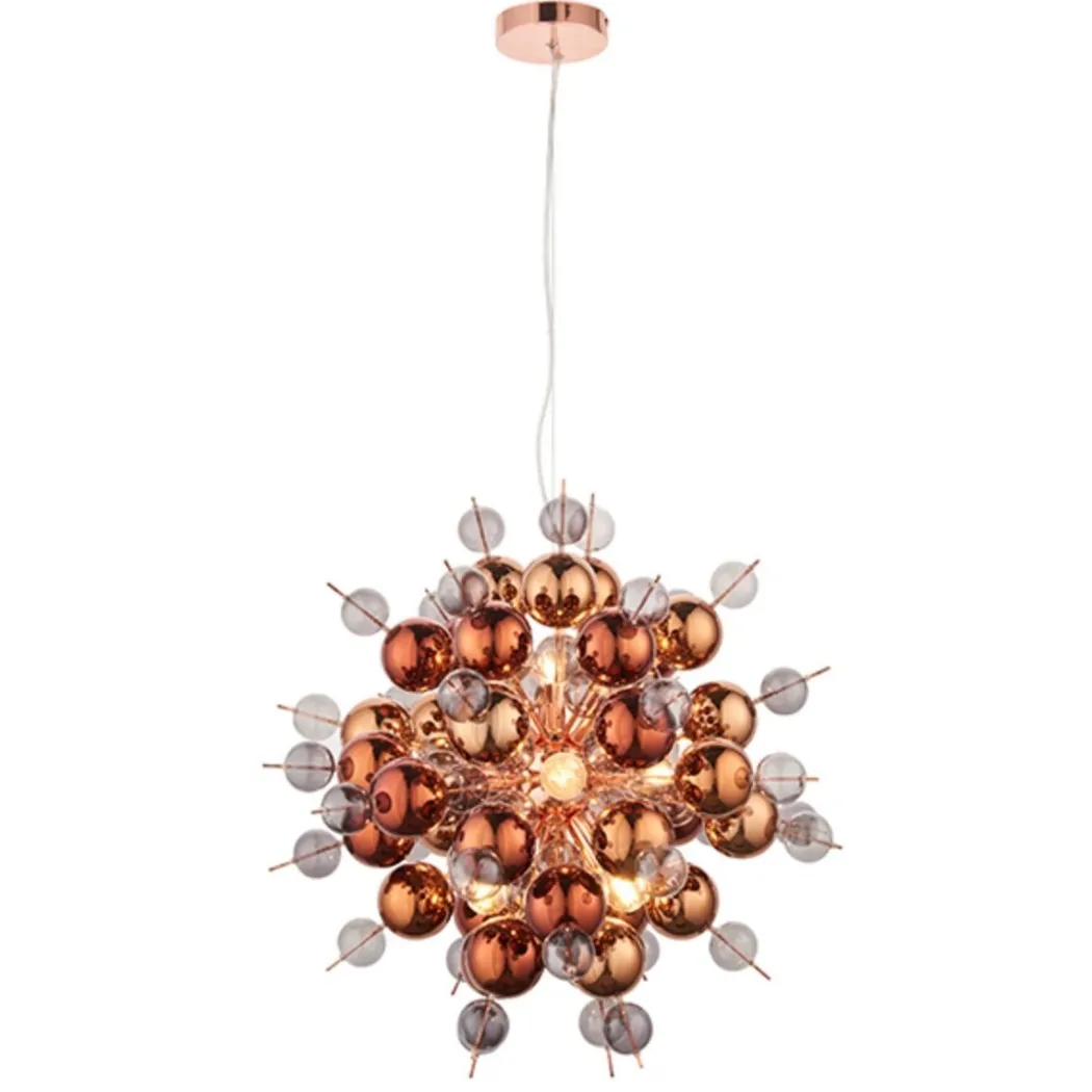 Duque 9 Light Copper Ceiling Light