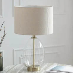 East Antique Brass Table Lamp