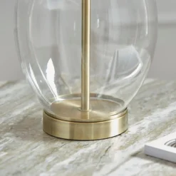 East Antique Brass Table Lamp