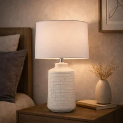 Ebbie White Ceramic Table Lamp