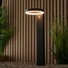Ebro Outdoor IP44 PIR Black Solar-Powered Post
