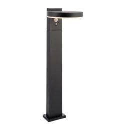 Ebro Outdoor IP44 PIR Black Solar-Powered Post