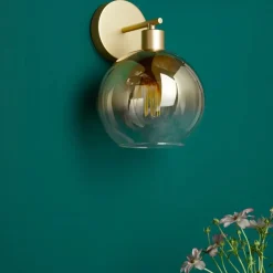 Eden Gold and Ombre Glass Wall Light