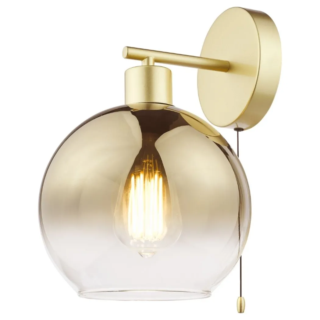 Eden Gold and Ombre Glass Wall Light
