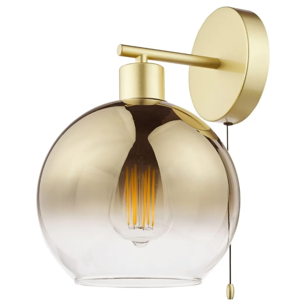 Eden Gold and Ombre Glass Wall Light