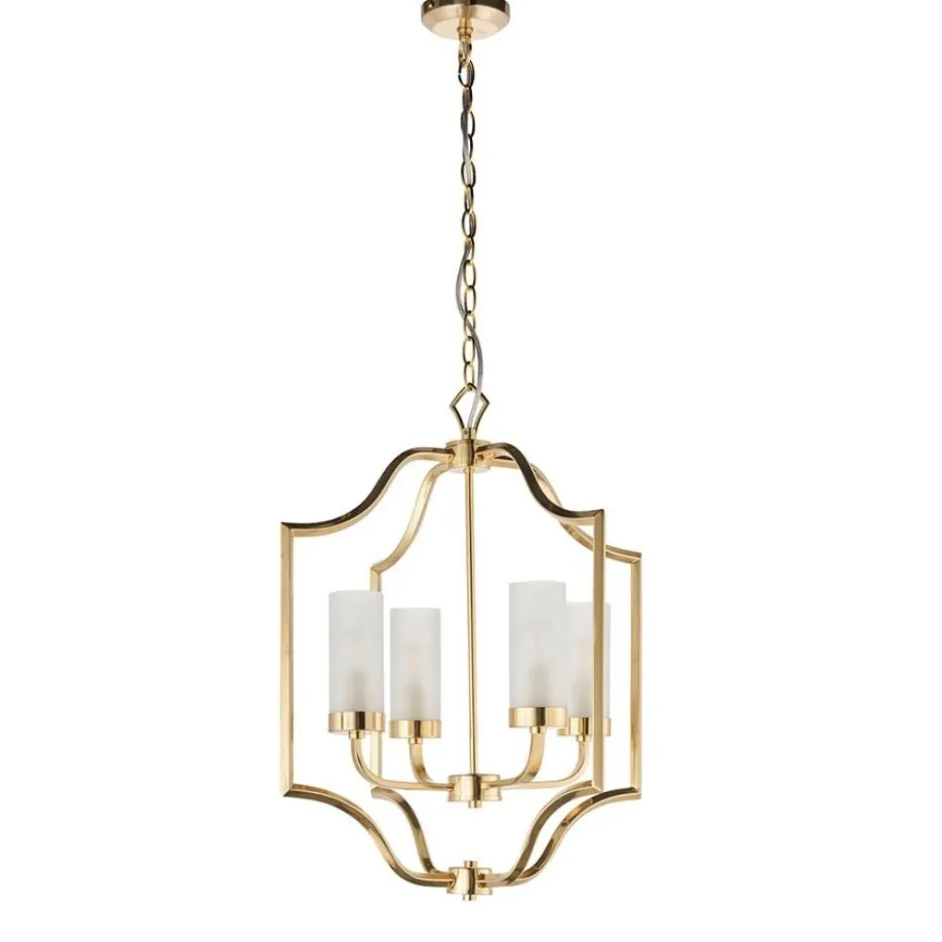 Edrea 4-Light Satin Brass Pendant Ceiling Light