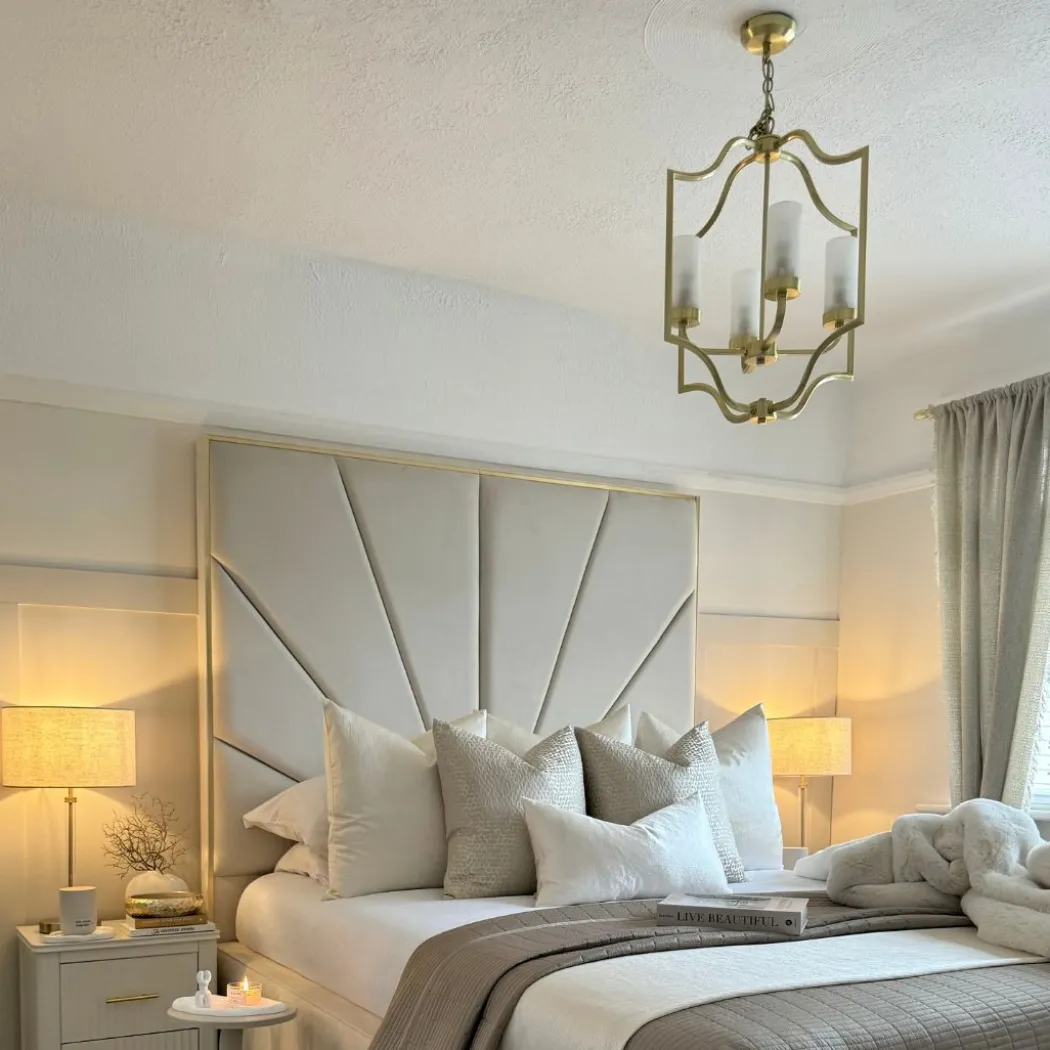 Edrea 4-Light Satin Brass Pendant Ceiling Light