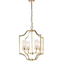 Edrea 4-Light Satin Brass Pendant Ceiling Light