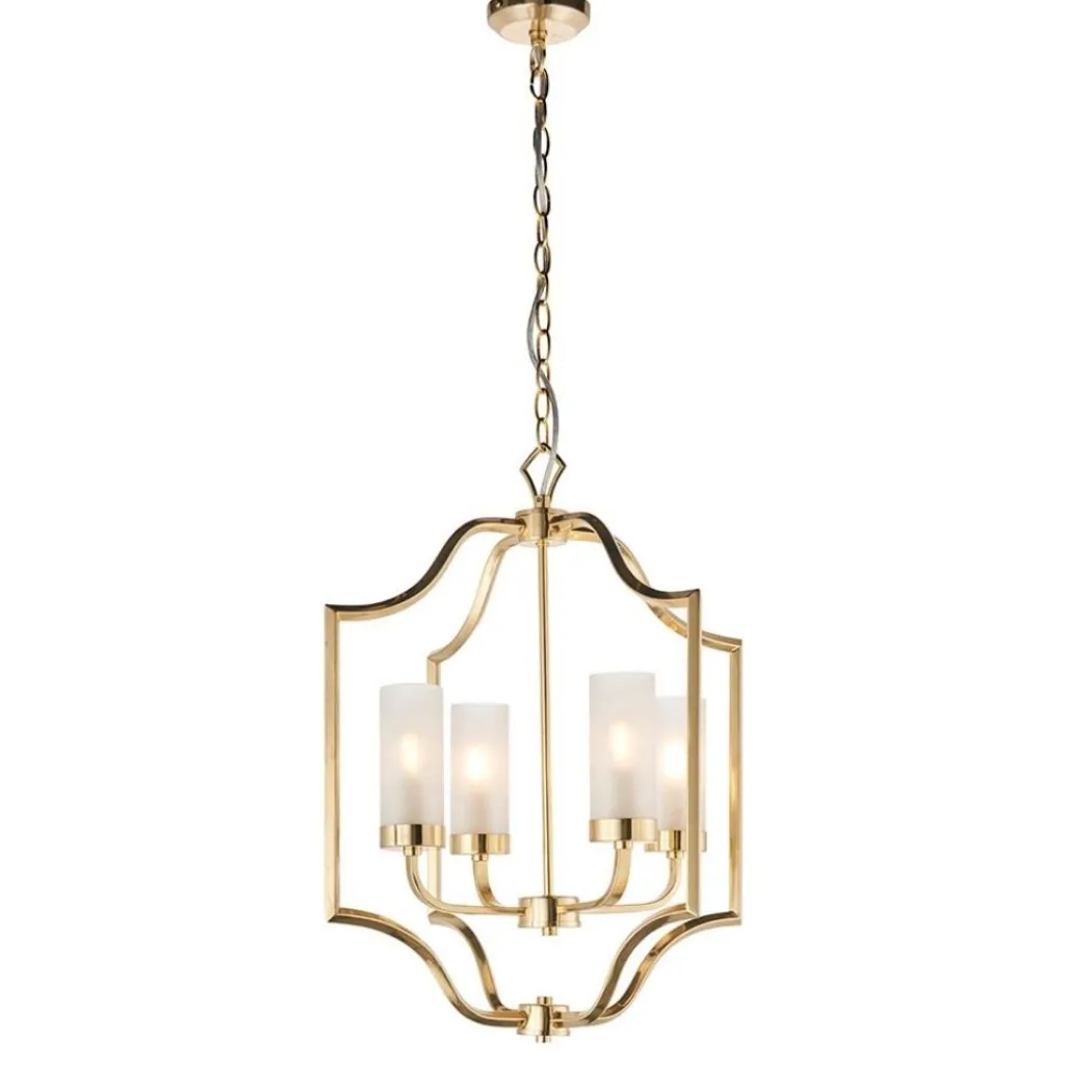 Edrea 4-Light Satin Brass Pendant Ceiling Light