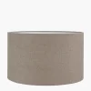 Edward 45cm Brown Linen Cylinder Shade