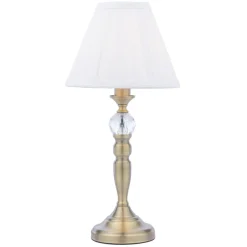 Edwina Antique Brass Touch Table Lamp
