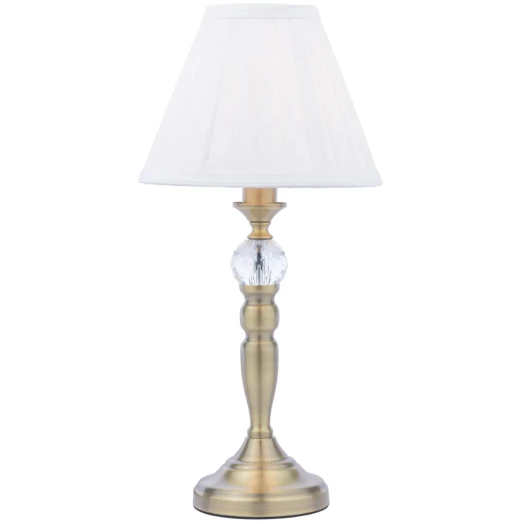 Edwina Antique Brass Touch Table Lamp