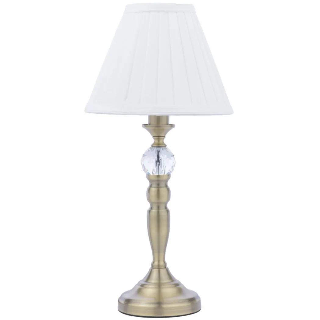 Edwina Antique Brass Touch Table Lamp
