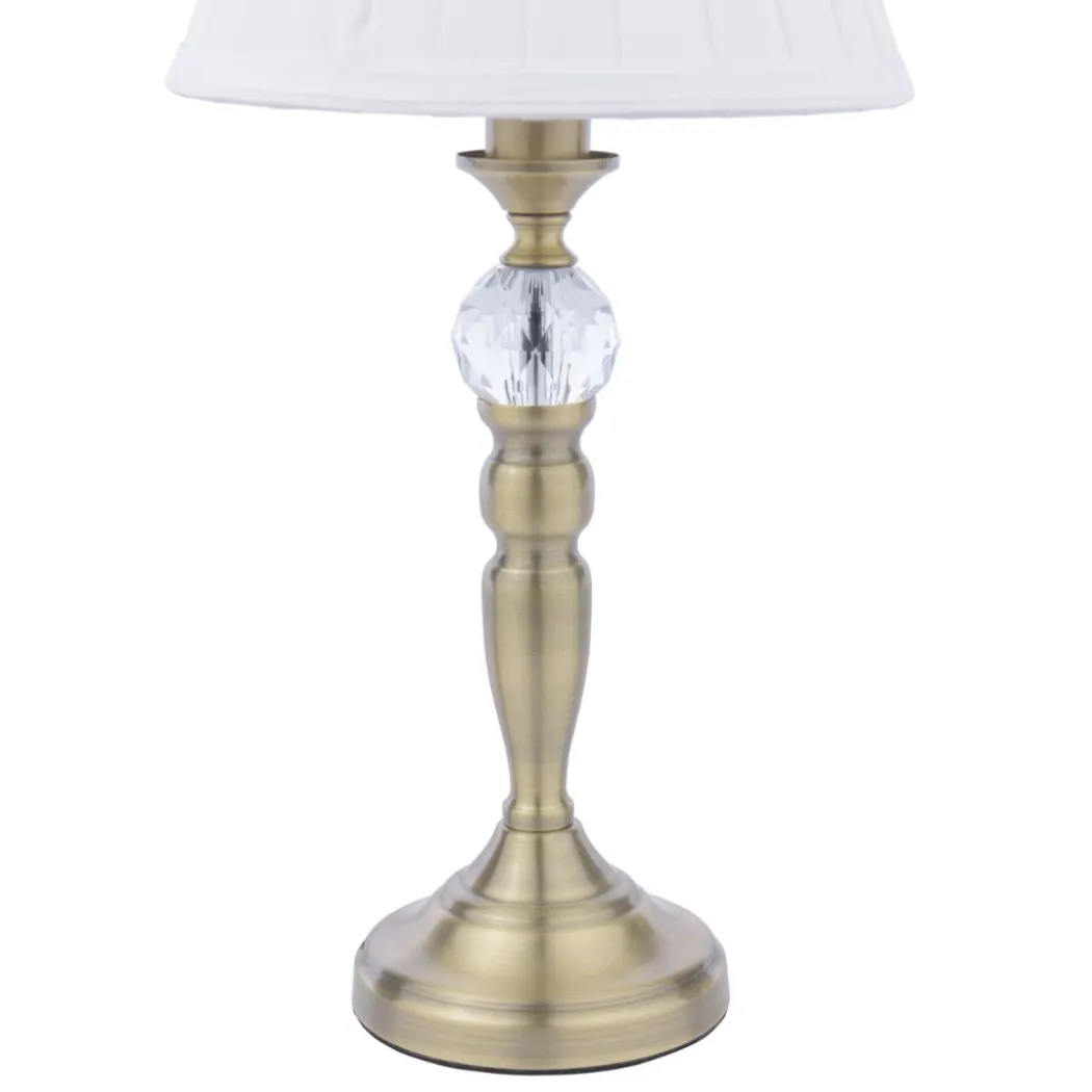 Edwina Antique Brass Touch Table Lamp