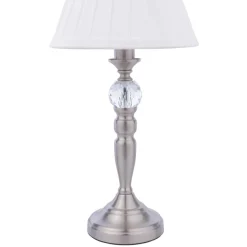 Edwina Satin Chrome Touch Table Lamp