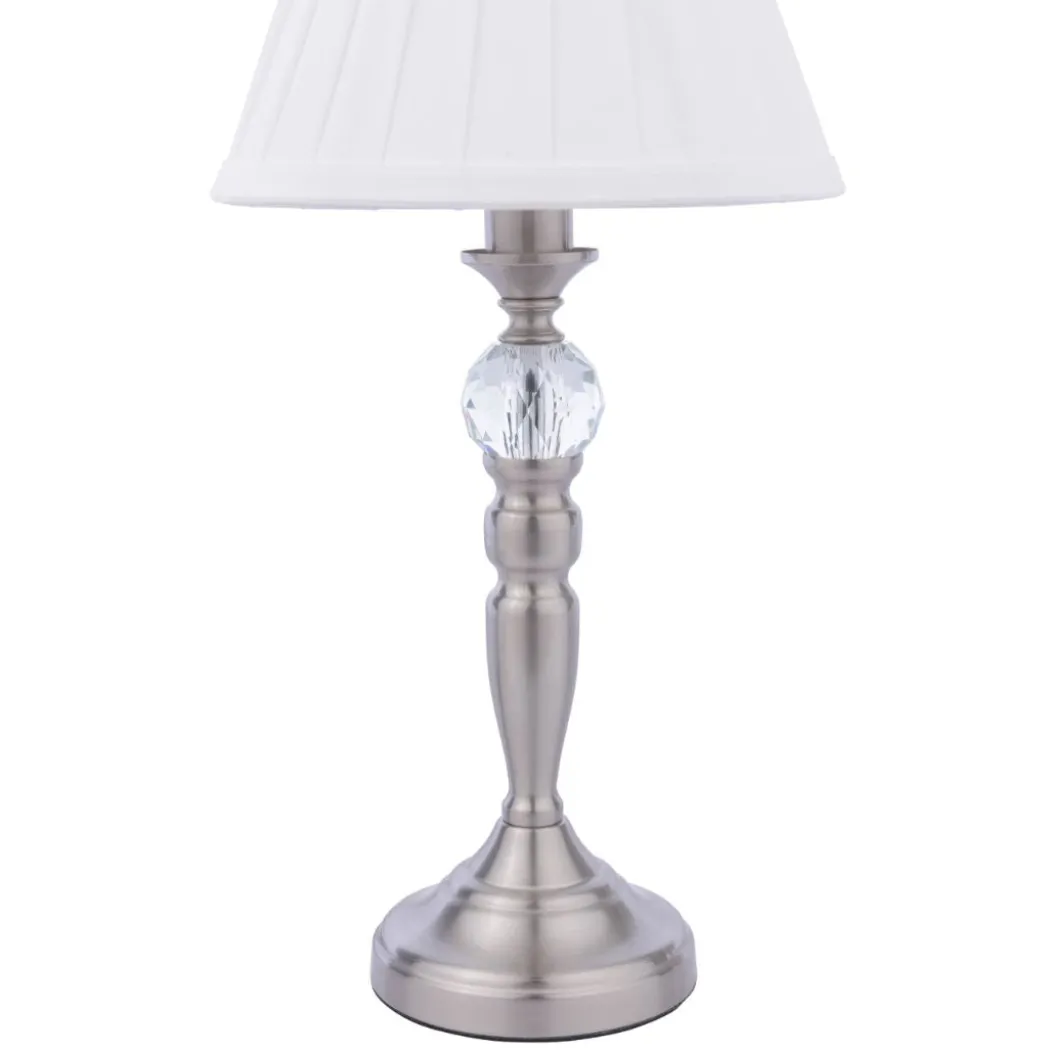 Edwina Satin Chrome Touch Table Lamp