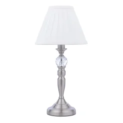 Edwina Satin Chrome Touch Table Lamp