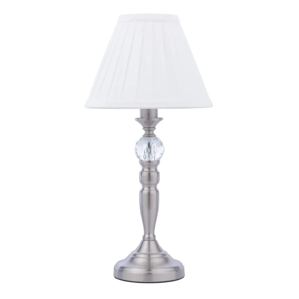 Edwina Satin Chrome Touch Table Lamp