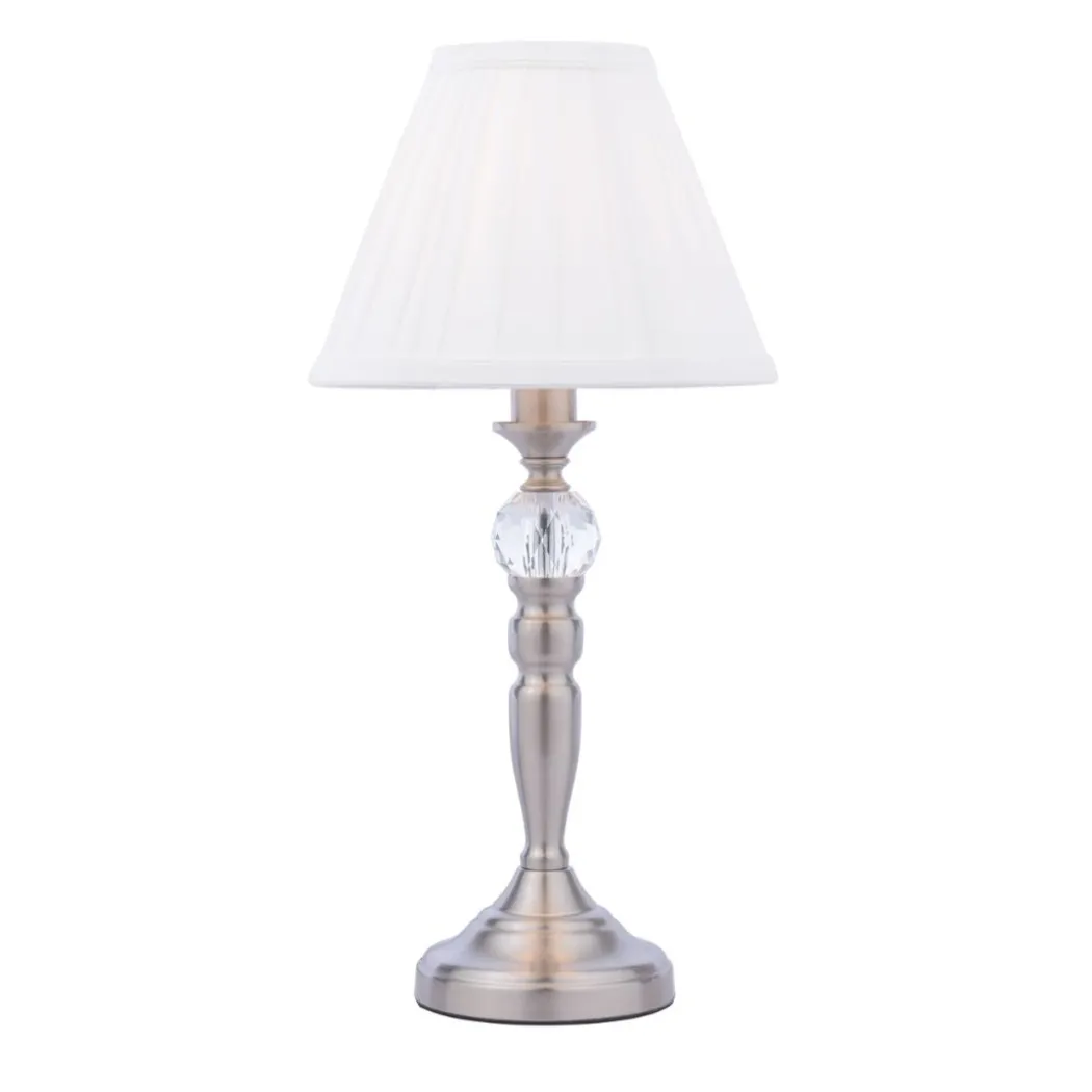 Edwina Satin Chrome Touch Table Lamp