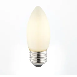 E27/ES 4w LED Candle Coated Cool White Dimmable Light Bulb
