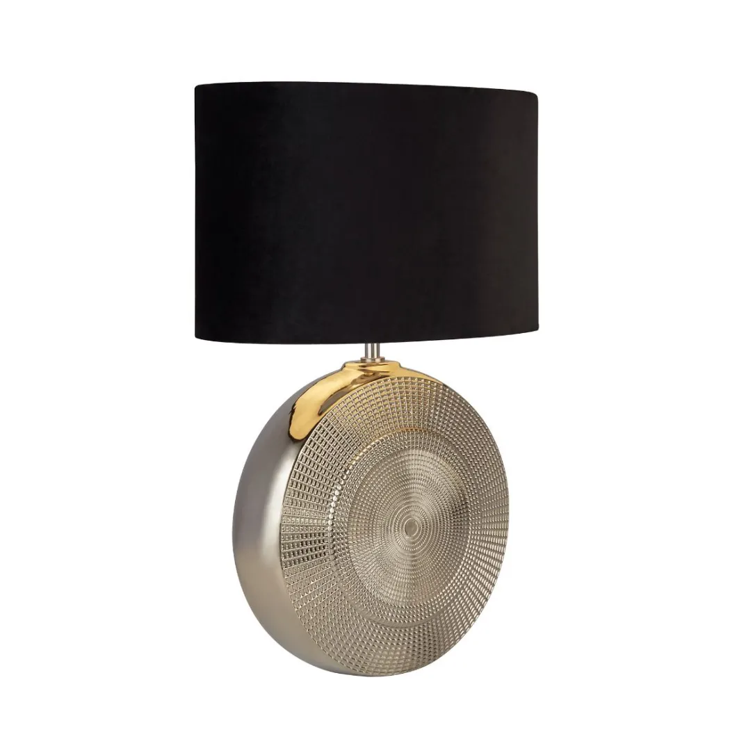 Elina Polished Chrome Ceramic Table Lamp