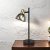 Elisa Smoked Glass Desk Table Lamp