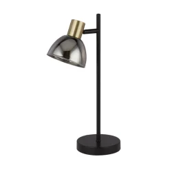 Elisa Smoked Glass Desk Table Lamp