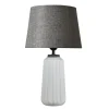 Ella Grey & White Ceramic Table Lamp