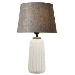 Ella Grey & White Ceramic Table Lamp