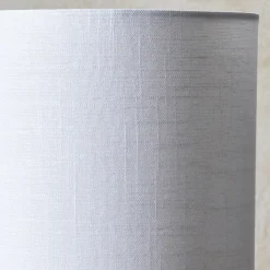 Emmy Satin Nickel and Clear Glass Table Lamp