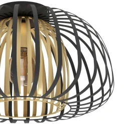 Encintos Black & Gold Flush Ceiling Light