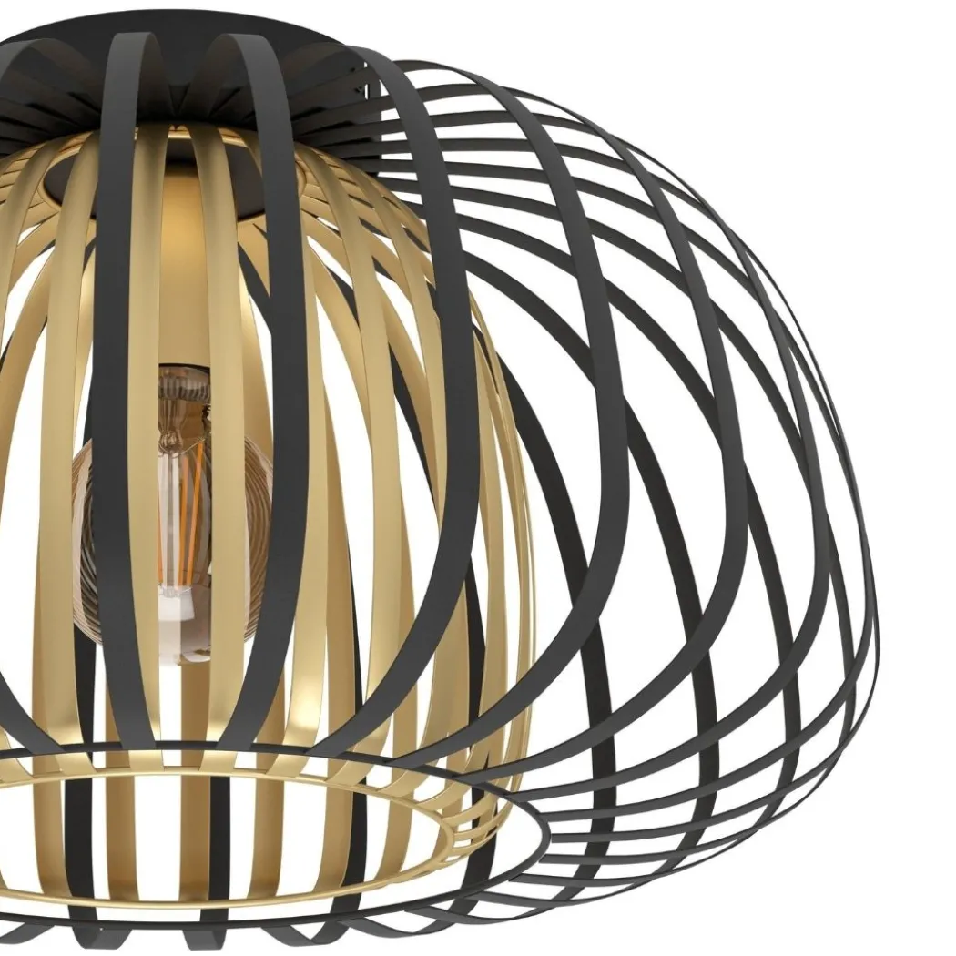 Encintos Black & Gold Flush Ceiling Light
